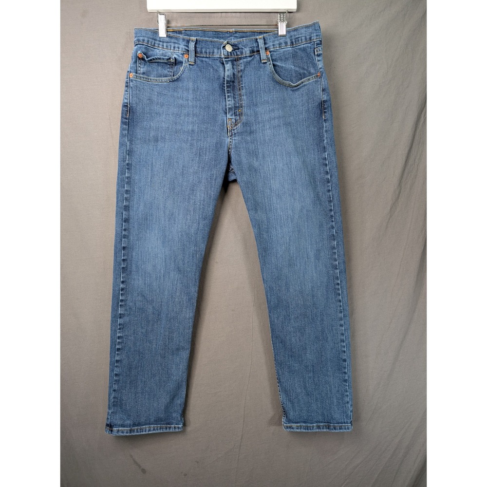Levis 502 Regular Taper Jeans Blue Denim 36x30 Mens Stretch Pant